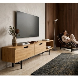 Szafka RTV-54 Drewno Lite Dąb Loft Lakier Rozmiary od 100 cm do 200 cm PREMIUM